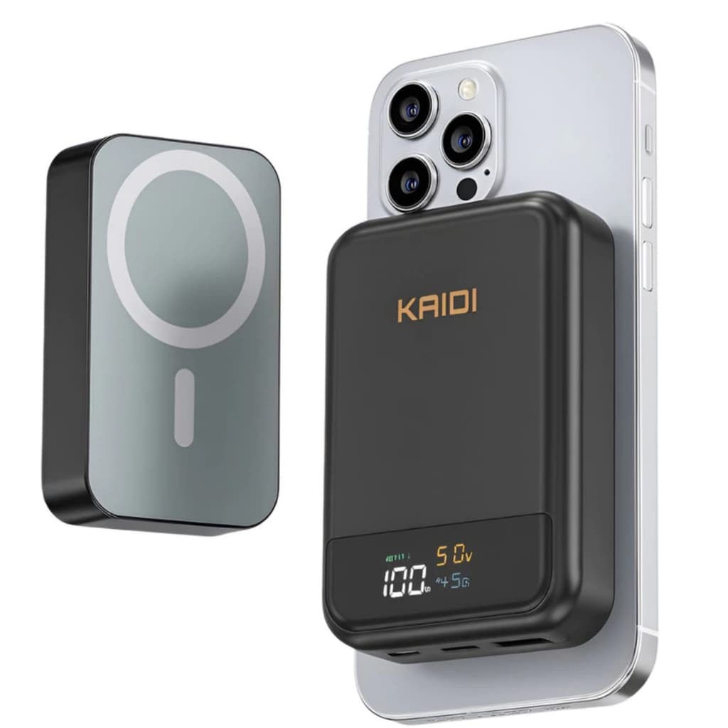 Carregador Portátil Power Bank Kaidi KD-998 10000mAh – Indução Wireless + PD – Compacto e Potente