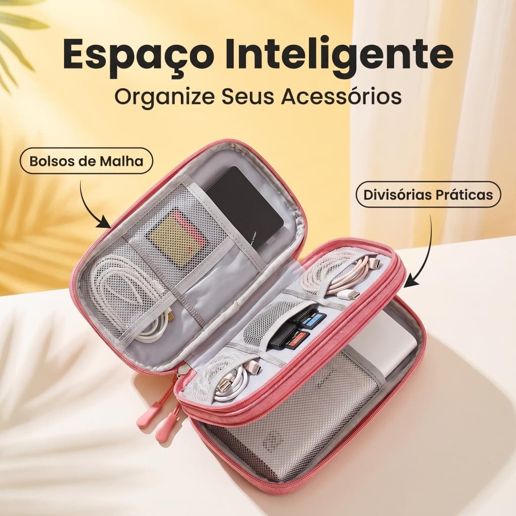 Estojo Multiuso Resistente Uso Diário E Viagem Para Itens Pequenos