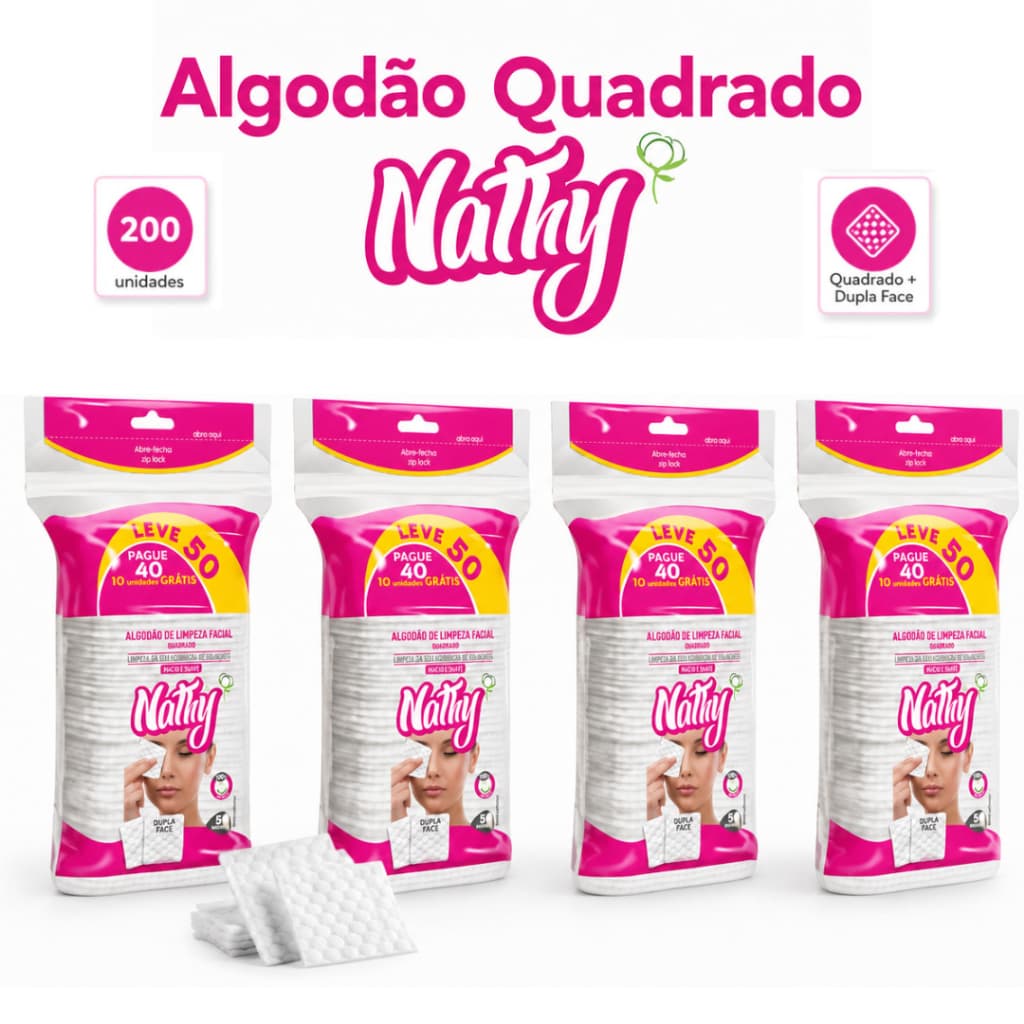 Algodão Quadrado Bebê 200 unid Algodão Para Limpeza De Pele Higiene Diária Kit De Higiene Para Bebê