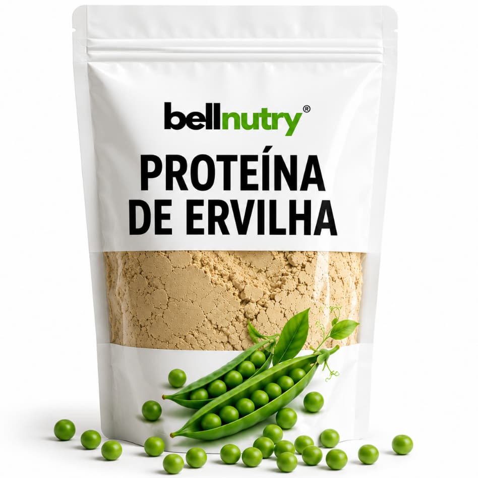 Proteína Isolada de Ervilha 80% Pea Protein | 1kg Vegana Natural Rica em Proteínas Sem Glúten BellNutry