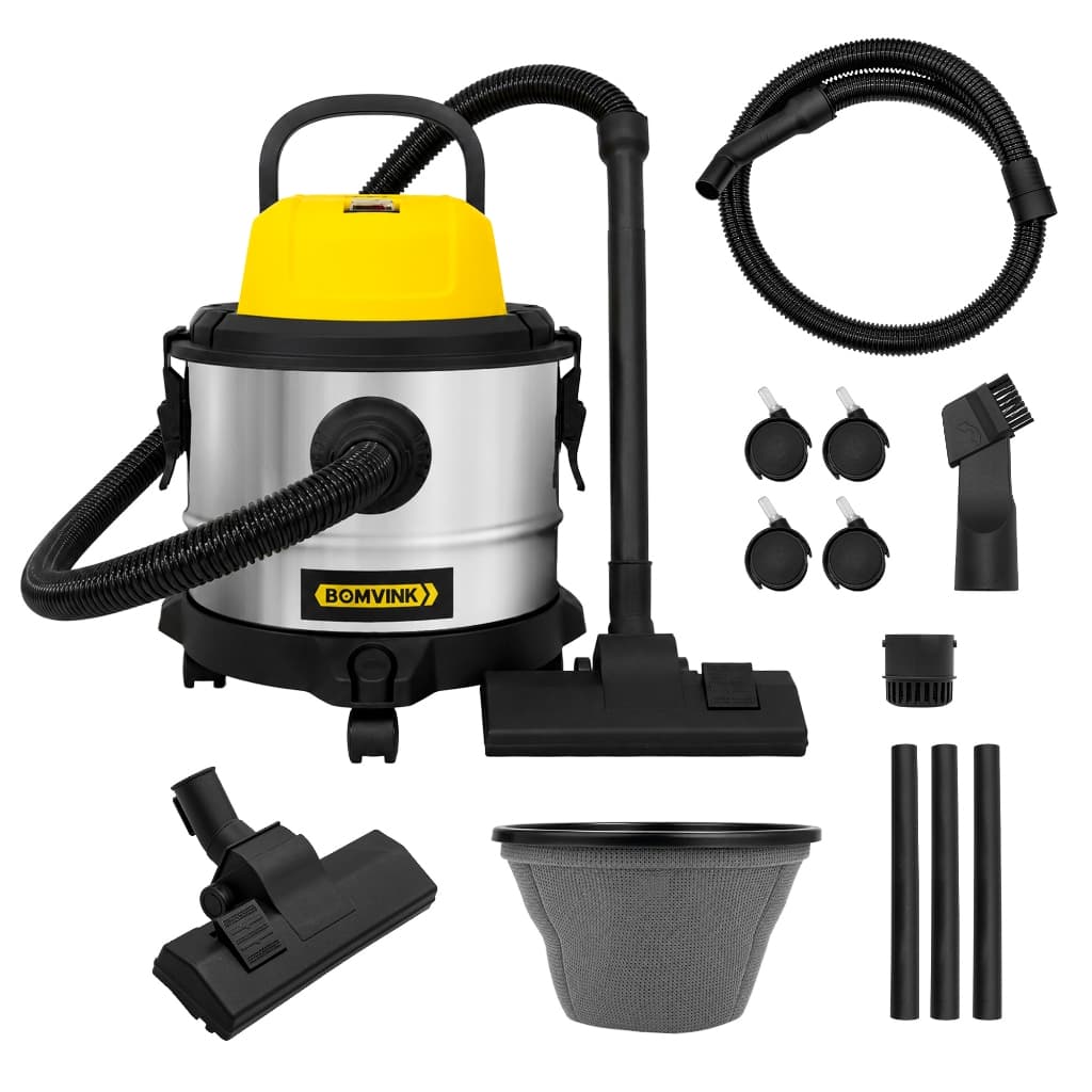 Aspirador de Pó e Água Bomvink 15 Litros 1400W 110V 220V Profissional com Filtro e Acessórios