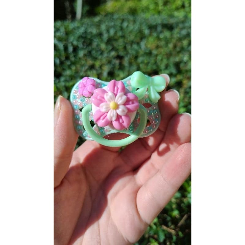 Chupeta de Erê Menina, Chupeta de Erê Verde e Rosa, Chupeta de Erê com flor, Cosme e Damião, Erês, Ibejada, Ibejis