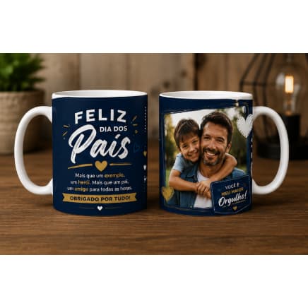 Caneca Personalizada Dia dos Pais com Foto 325ml Porcelana Presente Exclusivo Envie sua Foto no Chat Shopee