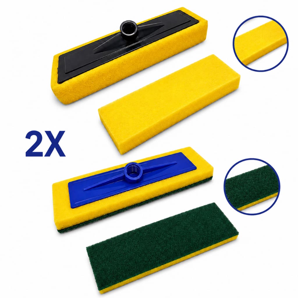 Kit 2 Passa Cera  E Limpa Azulejo Com Esponja Rosca Universal