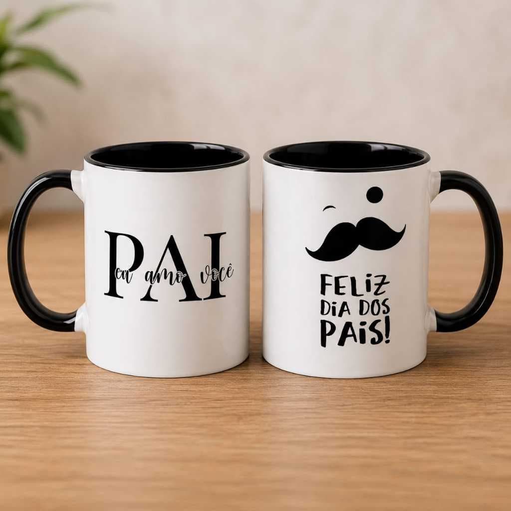 Caneca Personalizada Dia dos Pais Porcelana 325ml