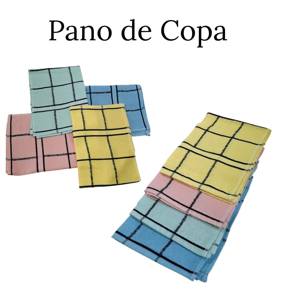 Kit 5 Panos de Copa 60x44cm - 100% Algodão cozinha