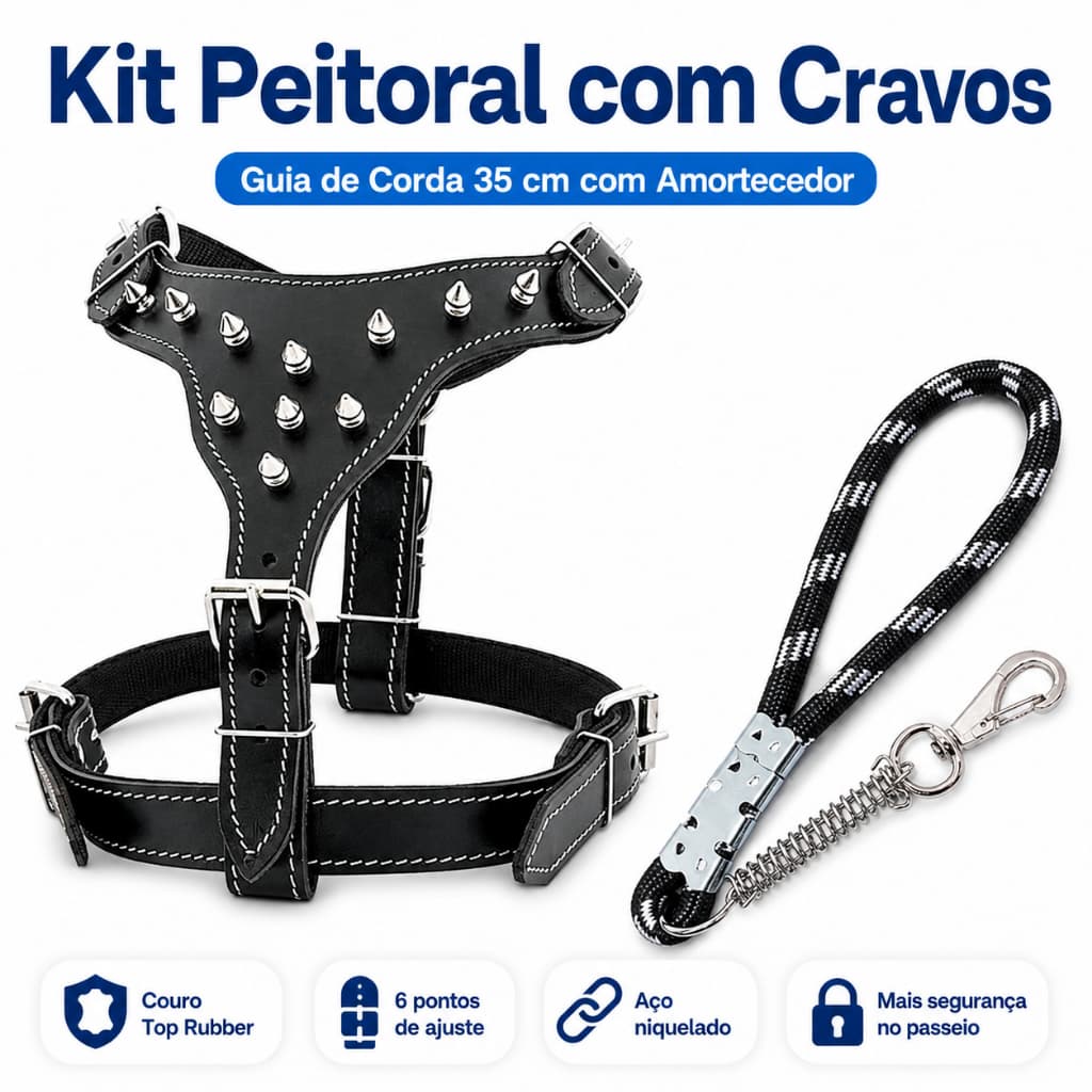 Peitoral de cachorro guia para cachorros coleira peitoral Pitbull Coleira Cachorro Peitoral de Couro