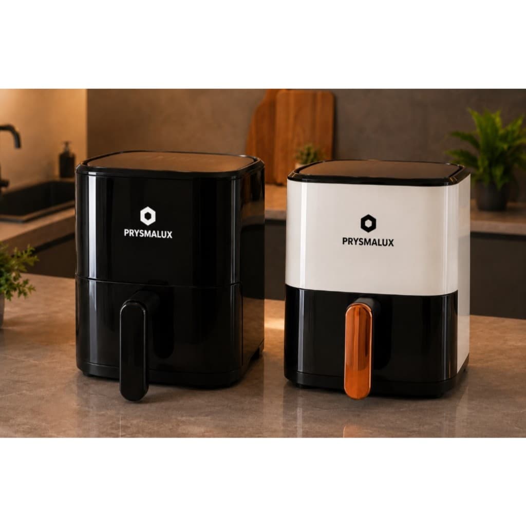 Air Fryer Prysmalux 8Qt Grande Com Visor Fritadeira Airfryer Sem Óleo Preta