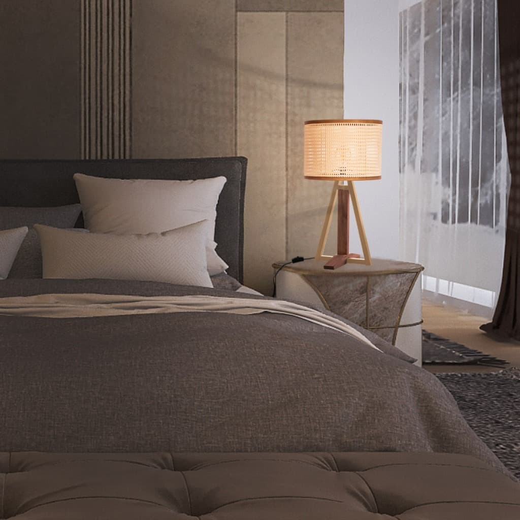 Abajur E27 Bivolt Luxo Luminária De Mesa Cúpula Tela Sintética Moderno Mais Vendidos
