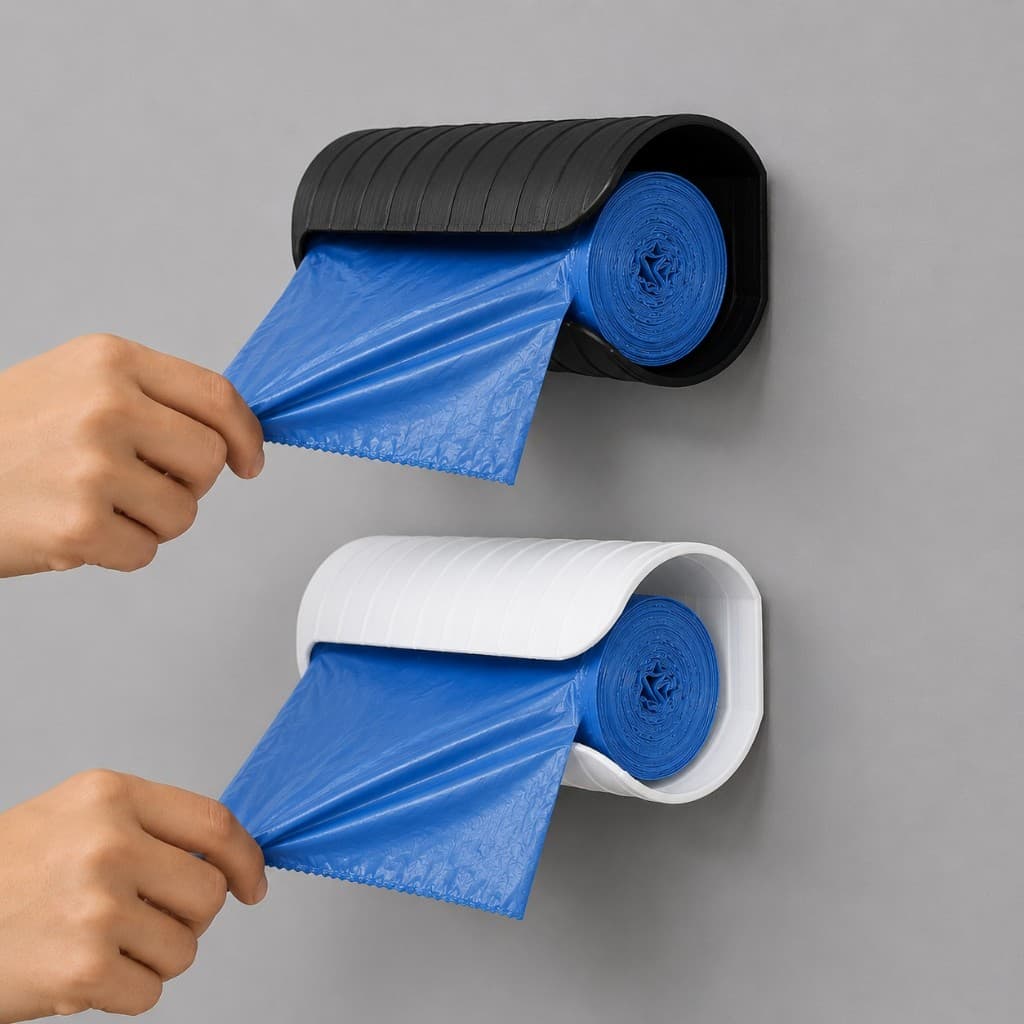 Suporte Porta Rolo de Saco de Lixo Dispenser Puxa Saco Cozinha Banheiro Organizador