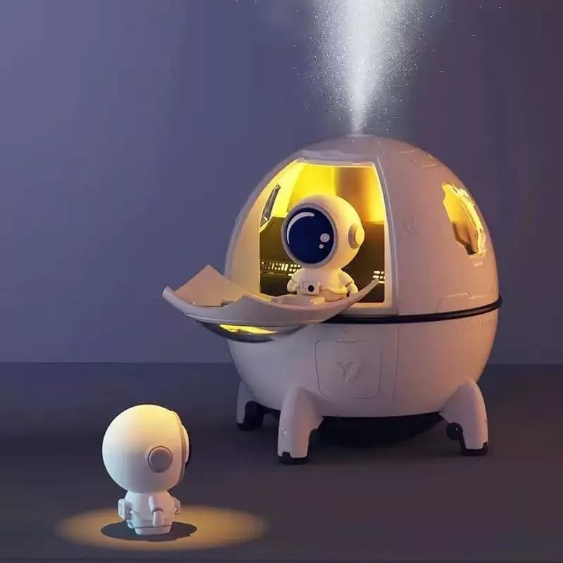 Projetor Galáxia Astronauta Luminária LED Luz Noturna Estrelas Quarto