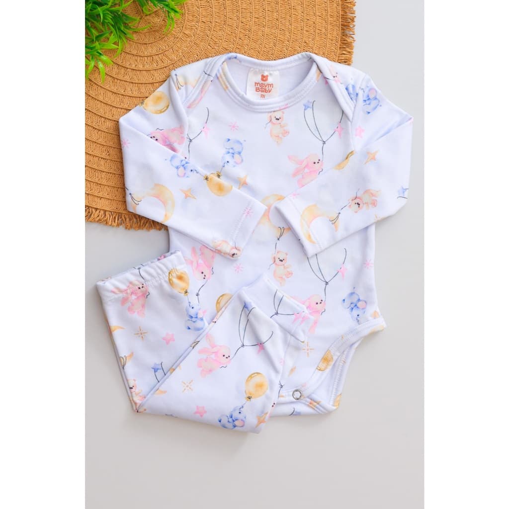 Conjunto Térmico Bebê Pagão Longo Coelhinha