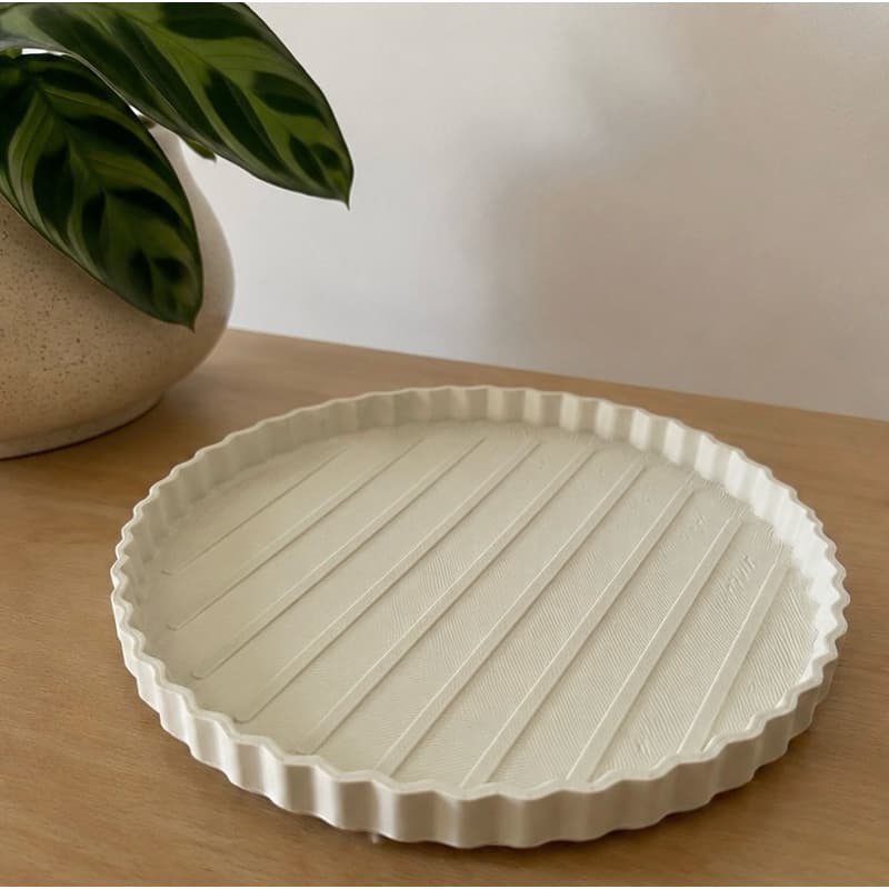 Prato para Vaso de Plantas Redondo 3D 16CM| Base Coletora de Água | Suporte para Vasos Decorativo