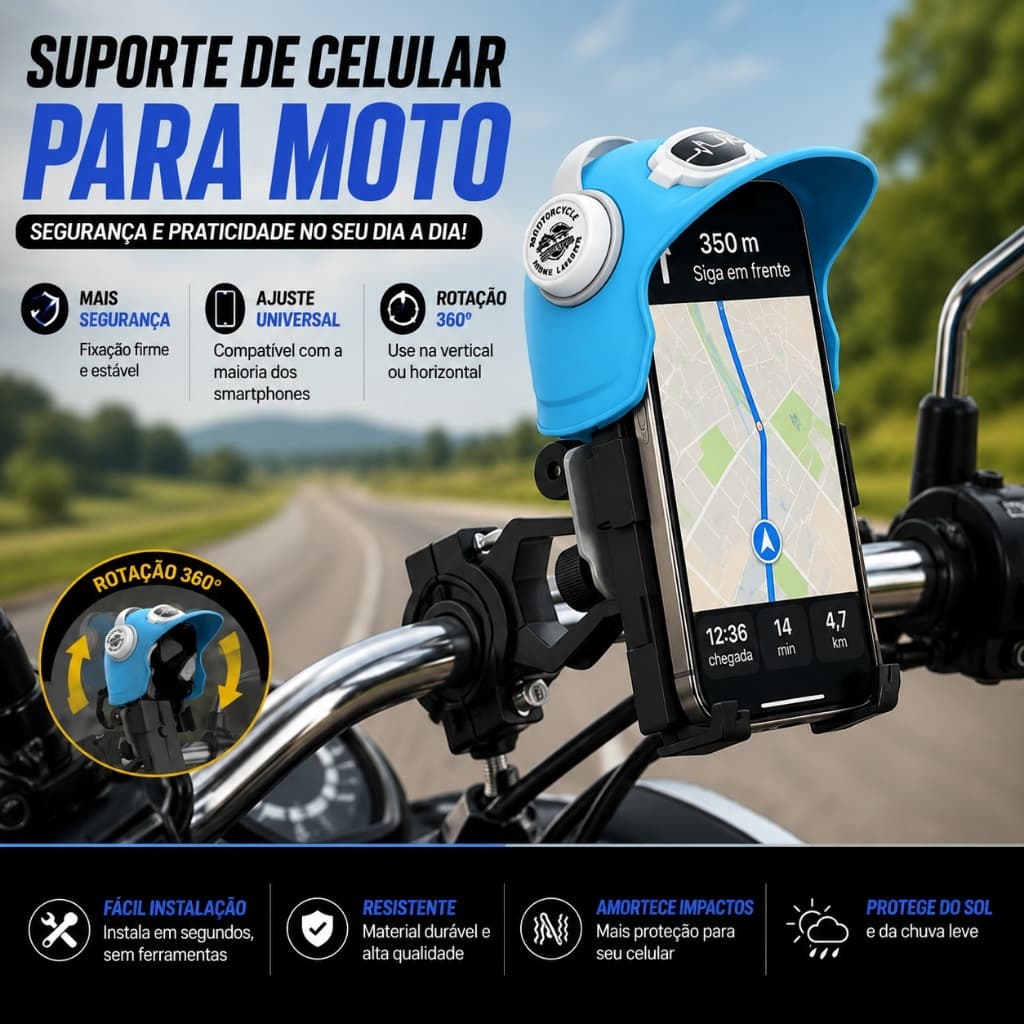 Suporte Para Telefone Celular De Motocicleta Com Capacete Pequeno E Navegação Elétrica De Bicicleta À Prova D'água