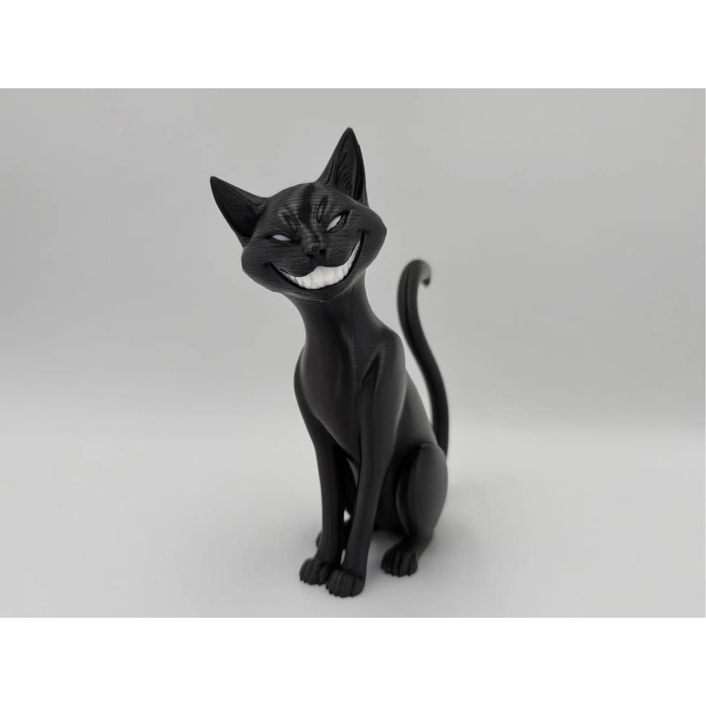 Escultura de Gato Siamês Dark Escuro