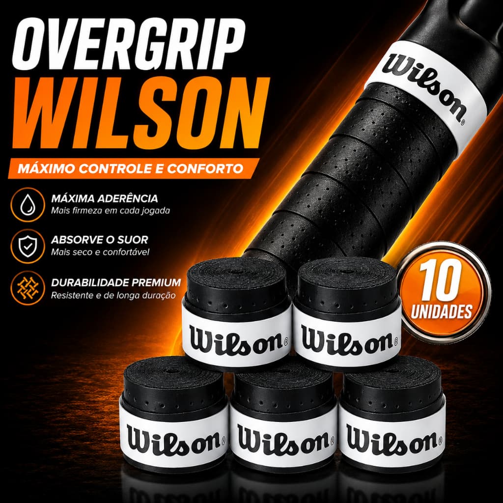 Overgrip Wilson Original Furado Grip Para Raquete Beach Tennis Tênis Padel
