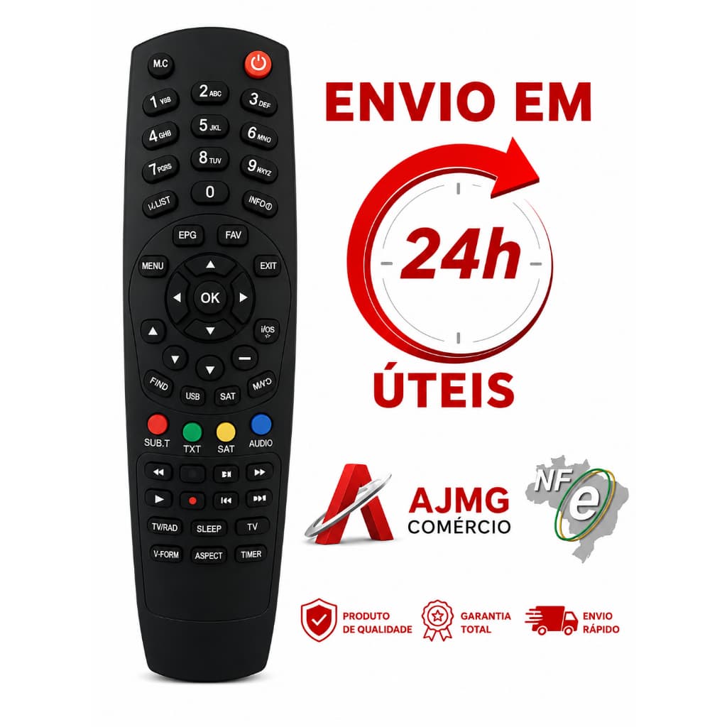 Controle Remoto Universal para Receptores A2, K10, K20, K30 - Praticidade e Conforto