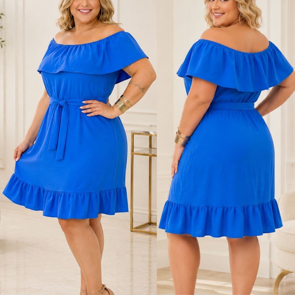 Vestido Vilma Midi Ciganinha Soltinho Confortável Dunas Moda Casual