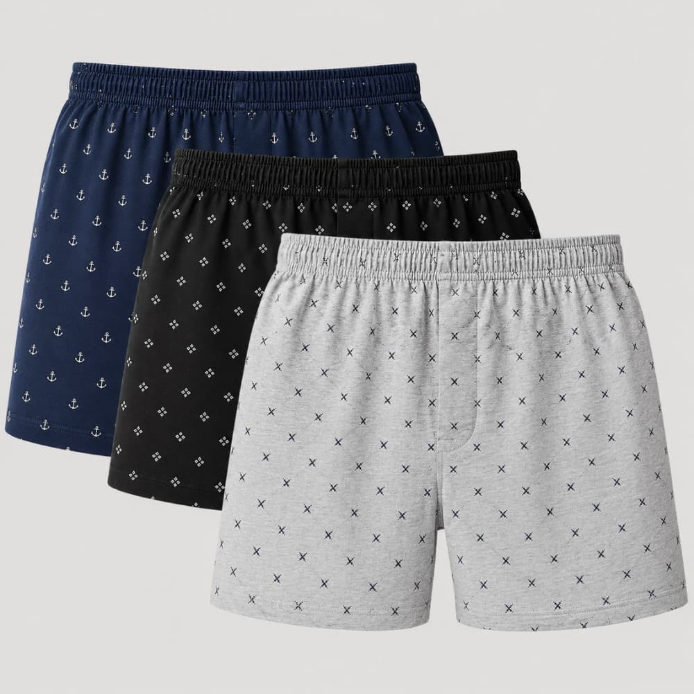 Cueca Samba Canção Masculino Pijama Masculino de Dormir Liganete Lisa Estampada Short de Dormir
