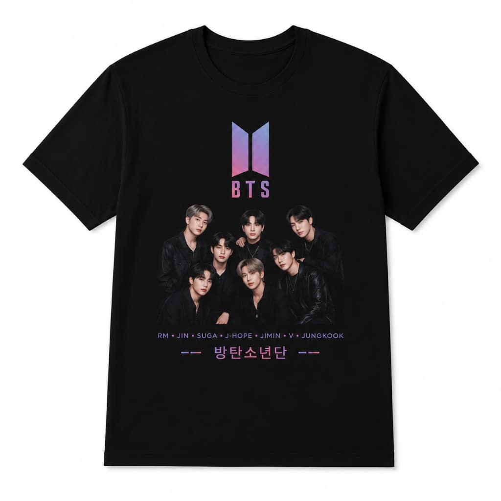 Camiseta Premium Algodão Unissex Presente para Fãs Estampa Exclusiva- camiseta inspirada BTS