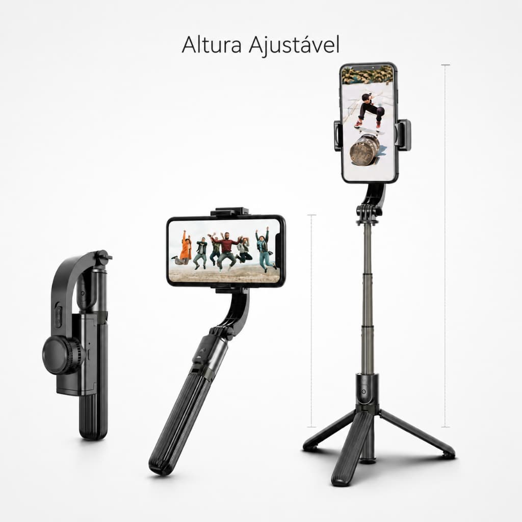 Bastão de Selfie Bluetooth, Tripé e Controle – Modelo S03, Extensível até 71,1 cm