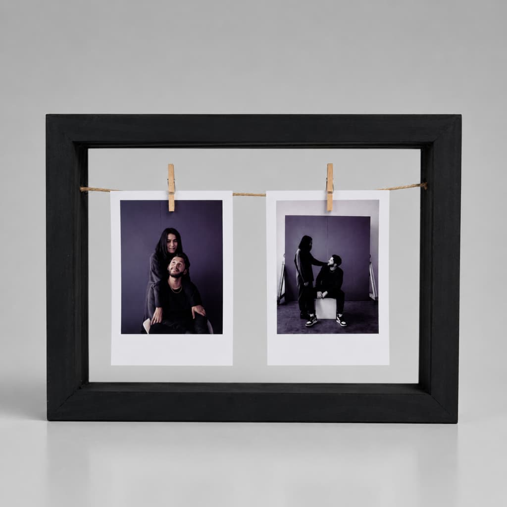 Porta Retrato de Mesa Madeira com Fotos Personalizadas