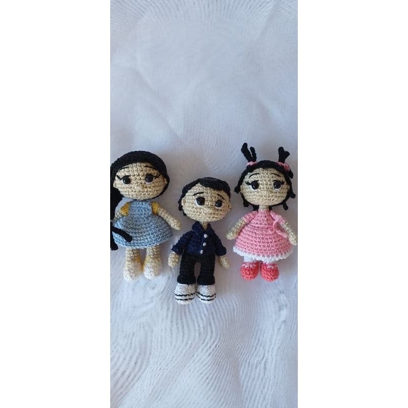 mini boneca de crochê mini Boneca amigurumi chaveiro personalizado boneca profissões personalizada