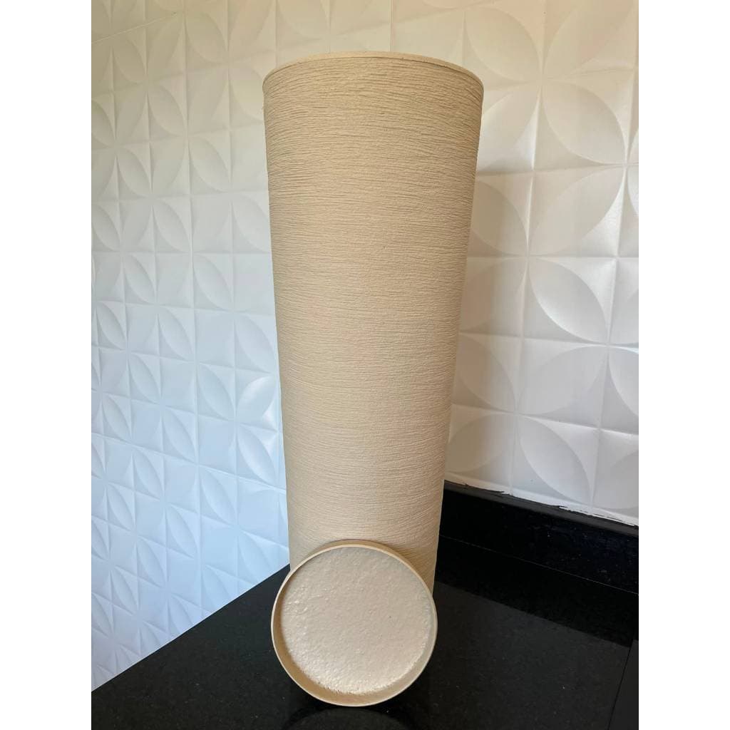 Vaso Coluna Clássico Ibiza Escovado - Com Prato Coletor 58cm X 21cm X 15 cm