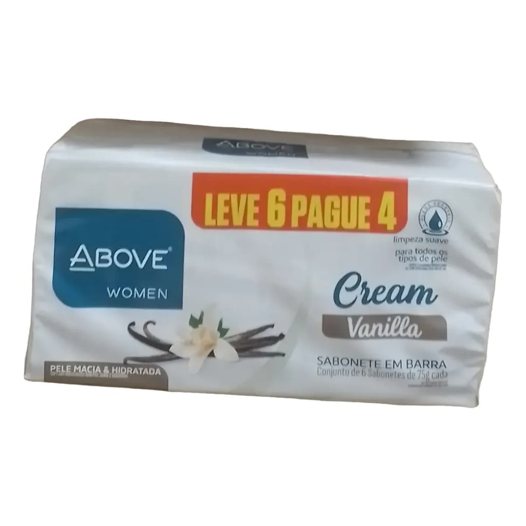 Kit 6 Sabonetes Above Women Cream Vanilla 75g