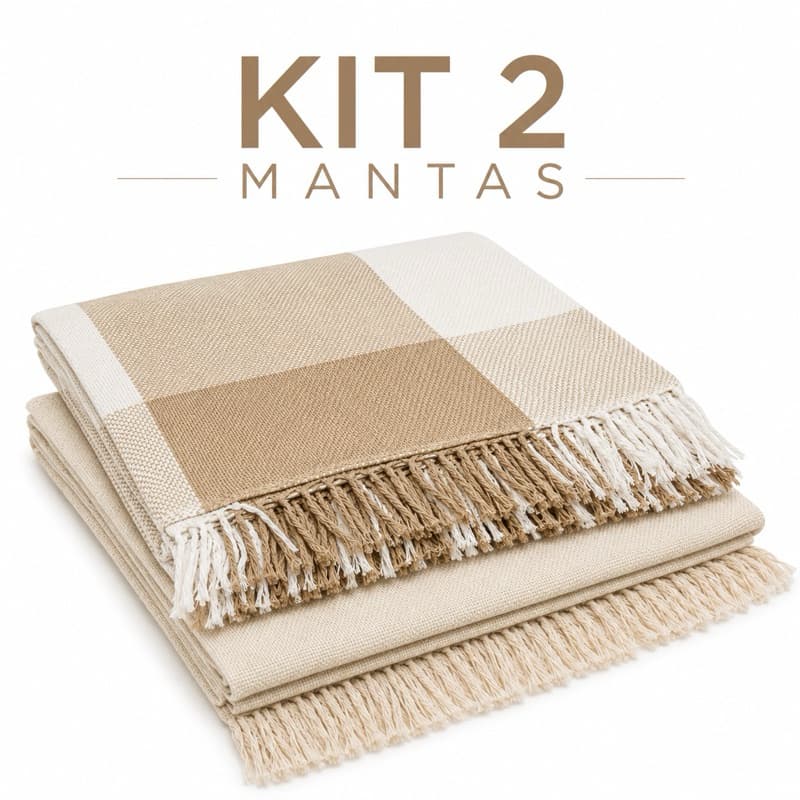 Kit 2 Mantas Para Sofá Luxo Tipo Capa Protetora Decorativa 210x120CM Gigante Elegante