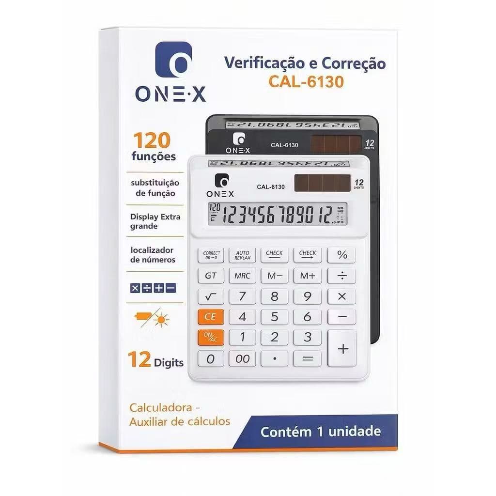 Calculadora Eletrônica  para Escritório e Negócios | Tela Dupla, Carregamento Solar e Bateria Recarregável - 12 Dígitos