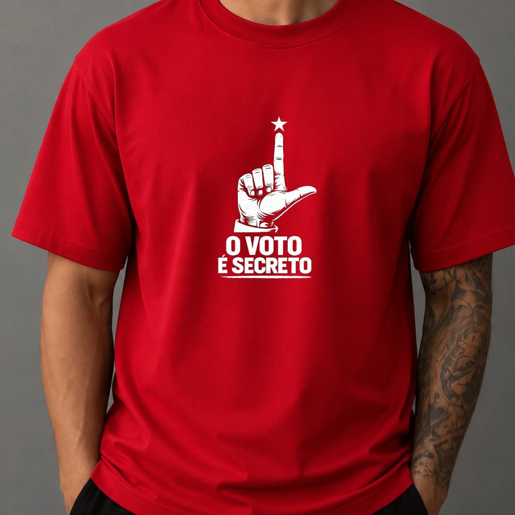 Camiseta Lula Faz o L Voto Secreto Promoção Lançamento Politica Blusa Unissex Algodão