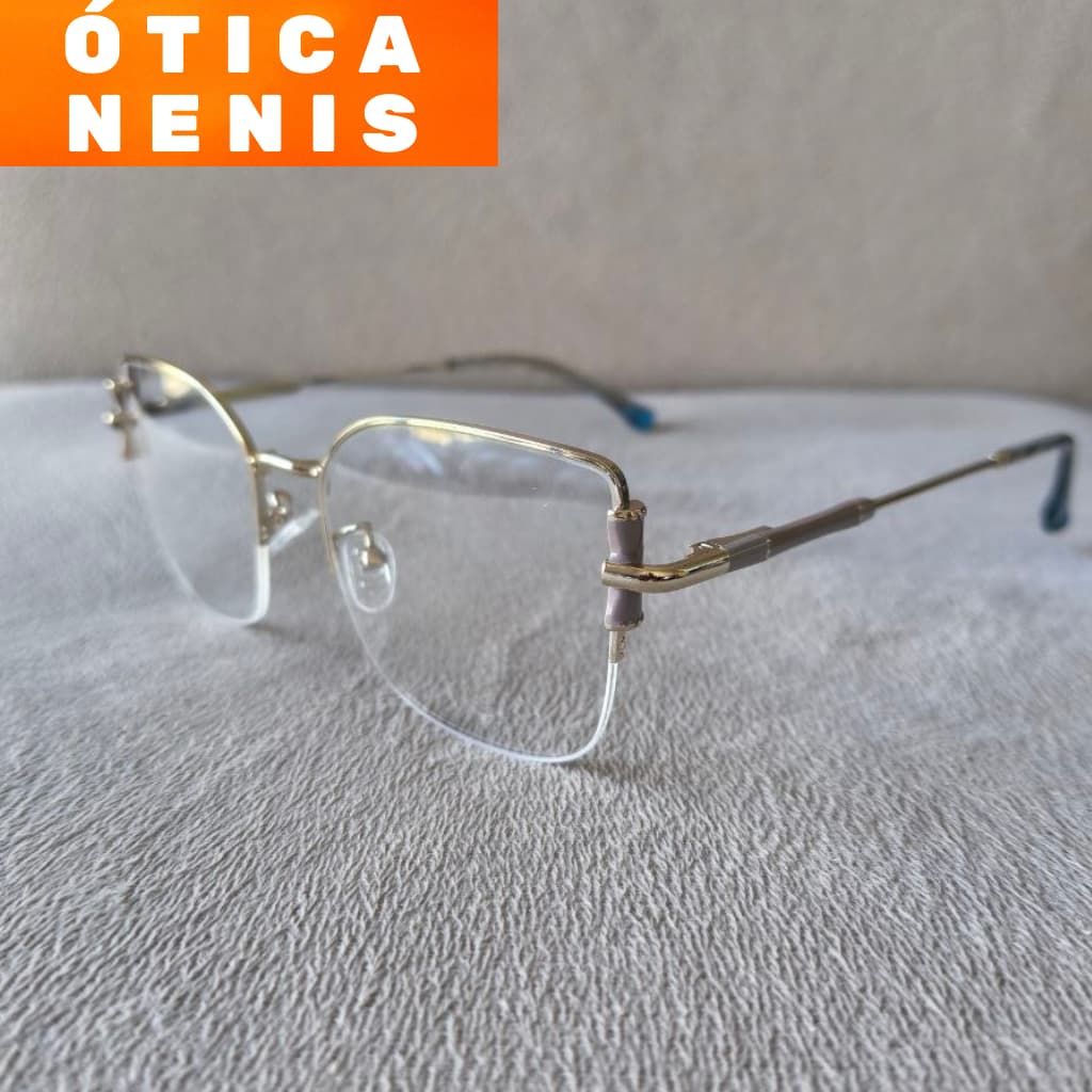 Armação para óculos feminina gatinho olho de gato feminino várias cores metal fio de nylon ctm8011
