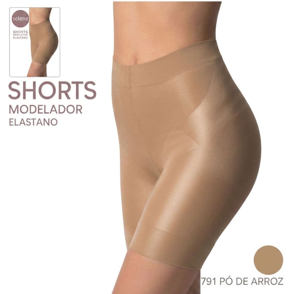 Shorts Modeladora Compressão Bermuda Elastano Confortável Selene 9815