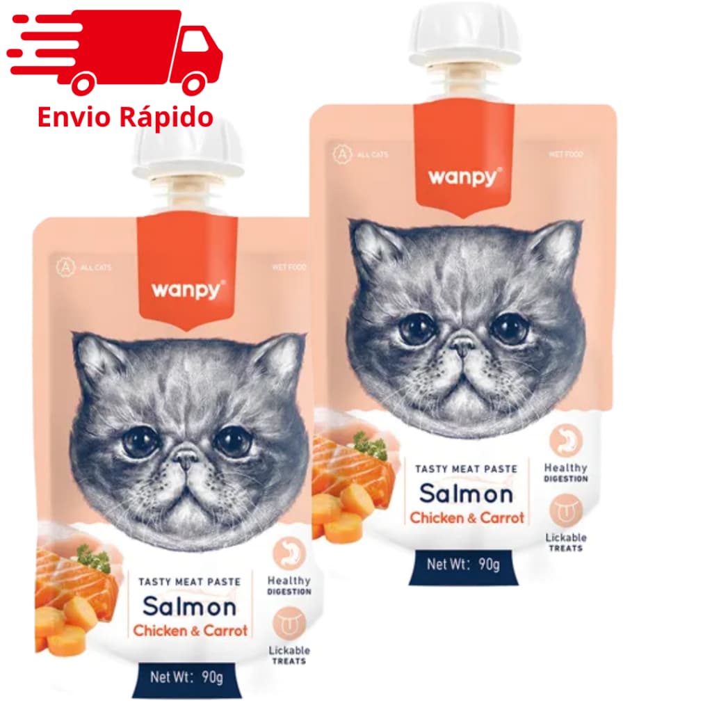 PETISCO PARA GATO WANPY TRULY DE TAMPINHA CREAMY SACHE 90G ATUM/FRANGO/PATO KIT COM 2UN