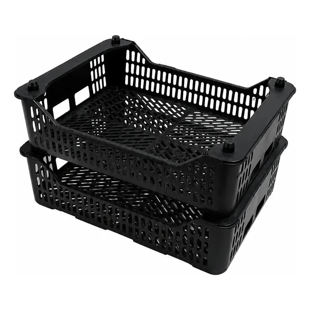 3 Caixas Plásticas P/ Frutas Morangos Uvas Multiuso 7l