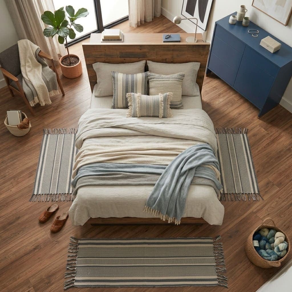 Jogo Tapete E Passadeira De Cozinha Kit Com 3 Peças Decoração de Casa Sala Lavanderia Quarto Banheiro Box