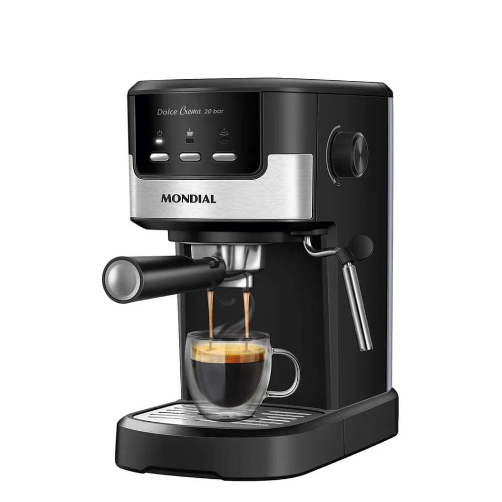Cafeteira Elétrica Espresso Dolce Crema 20 Bar 1,2L Para Café em Pó e Cápsulas Com Vaporizador