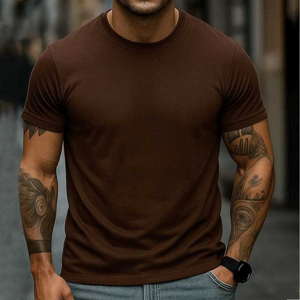 Camiseta Básica Masculina 100% Algodão - Cores Variadas - Conforto e Qualidade