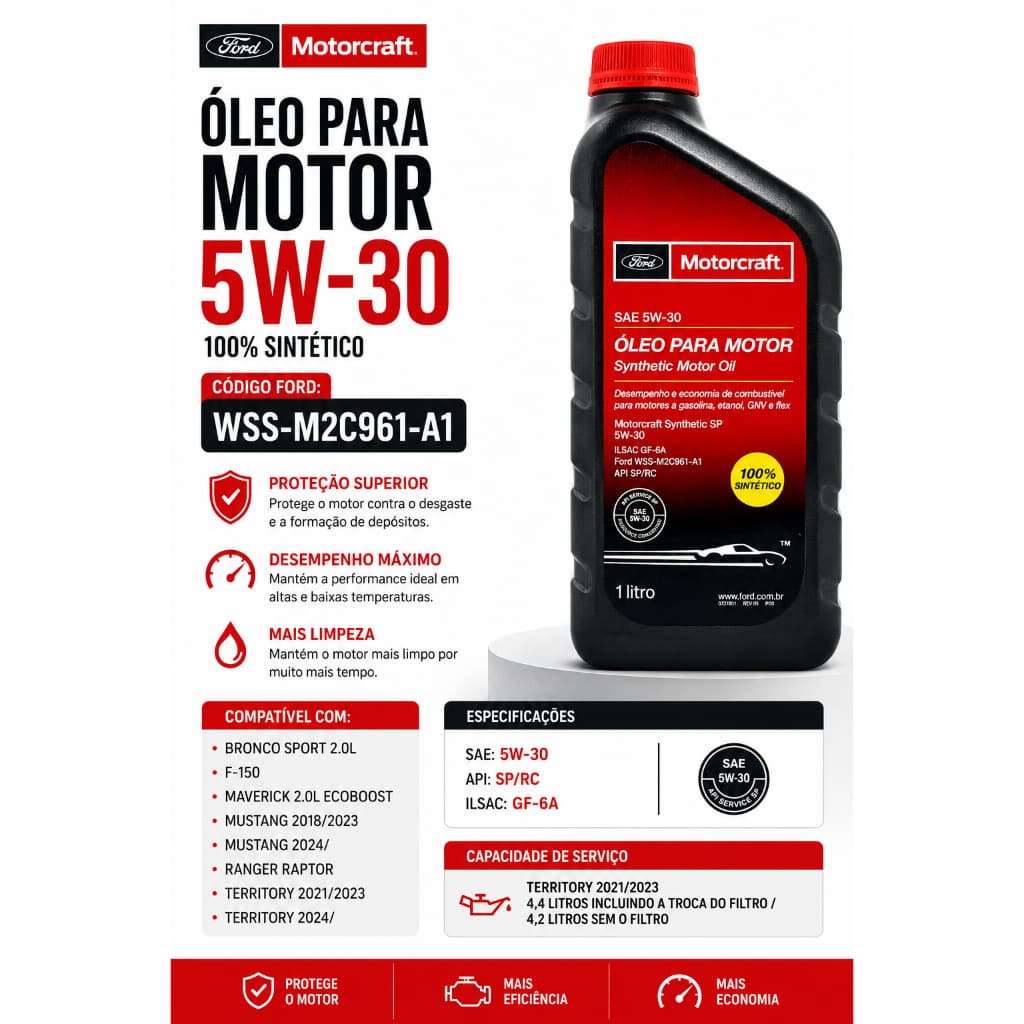 Óleo Do Motor Motorcraft Ford Ecosport Fiesta Ka