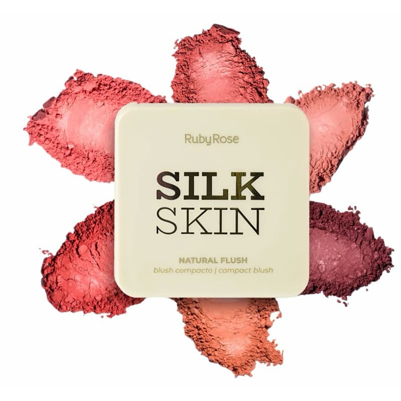Blush Compacto Natural Flush Silk Skin RubyRose