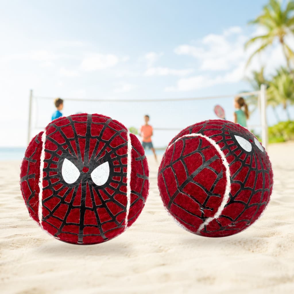 Bola Beach Tênis Temática Herói Homem Aranha Infantil Decoração Brincadeiras Jogo