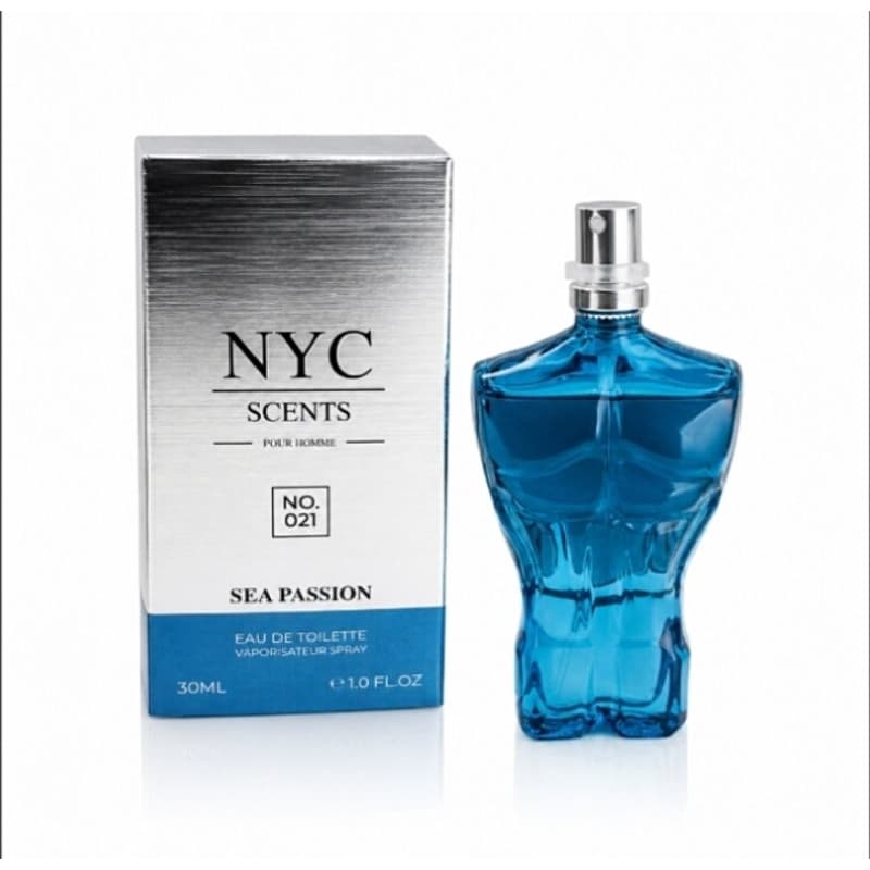 Perfume Masculino NYC Scents Sea Passion No.021 30ml Eau de Perfume mini Importado Original perfume miniatura