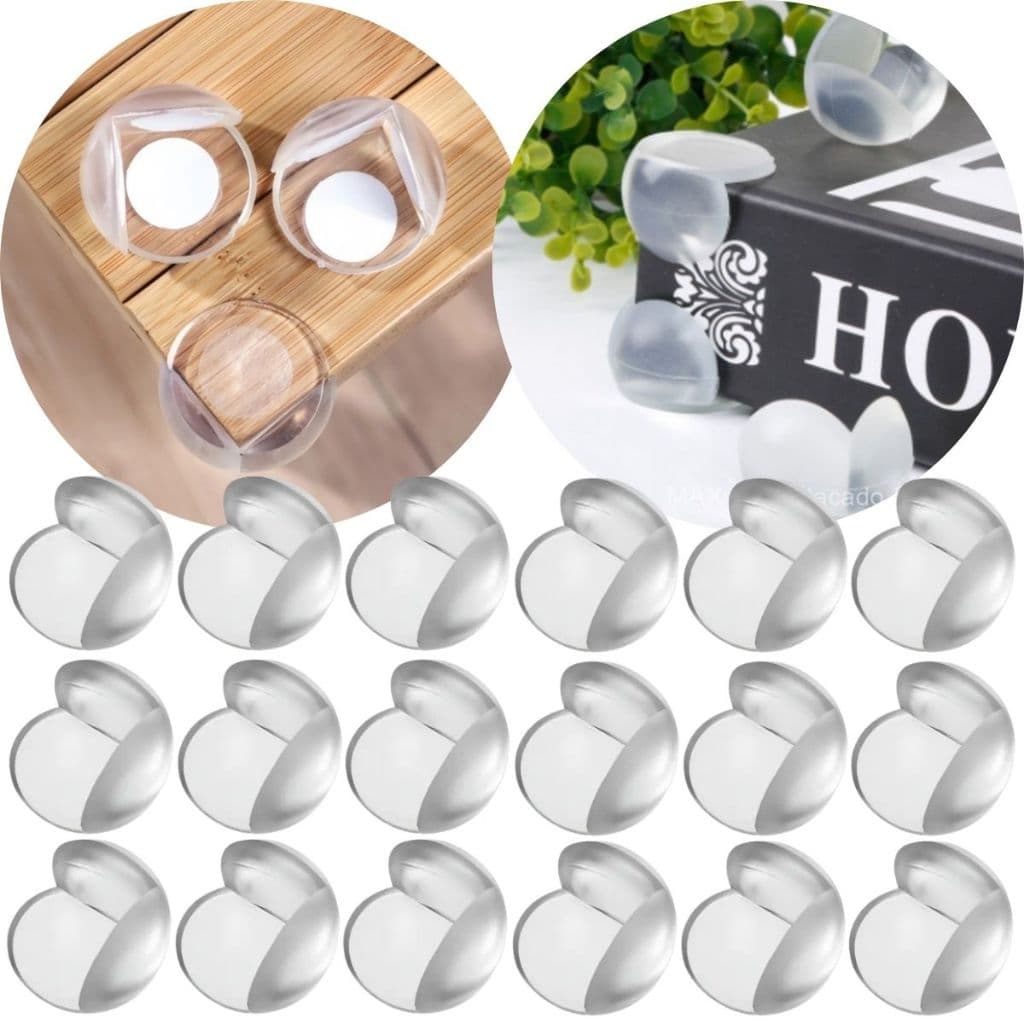 Kit 30 Protetor De Quina Silicone Protetores Mesa Segurança Para Crianças Bebes Pets e Idosos