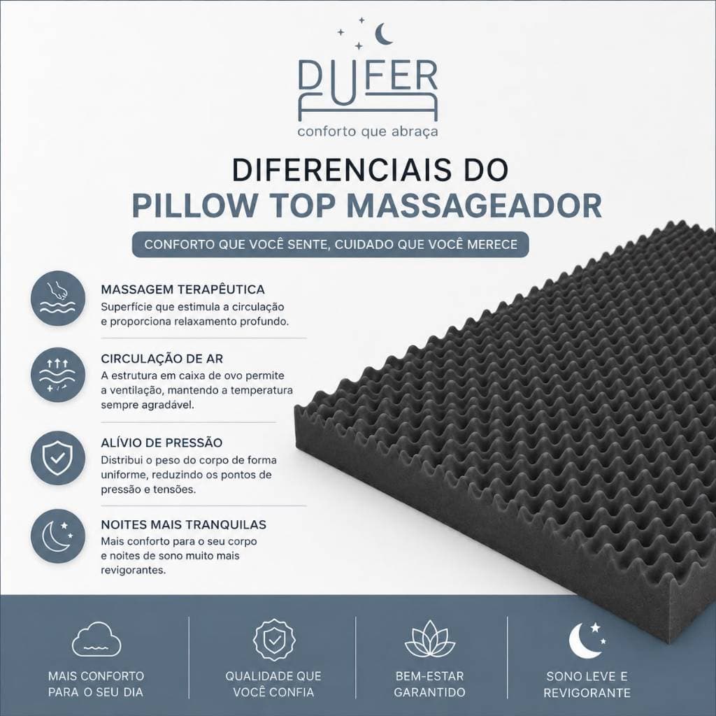 Pillow Top Massageador Colchonete Caixa De Ovo Casca Anti-escaras Solteiro D20