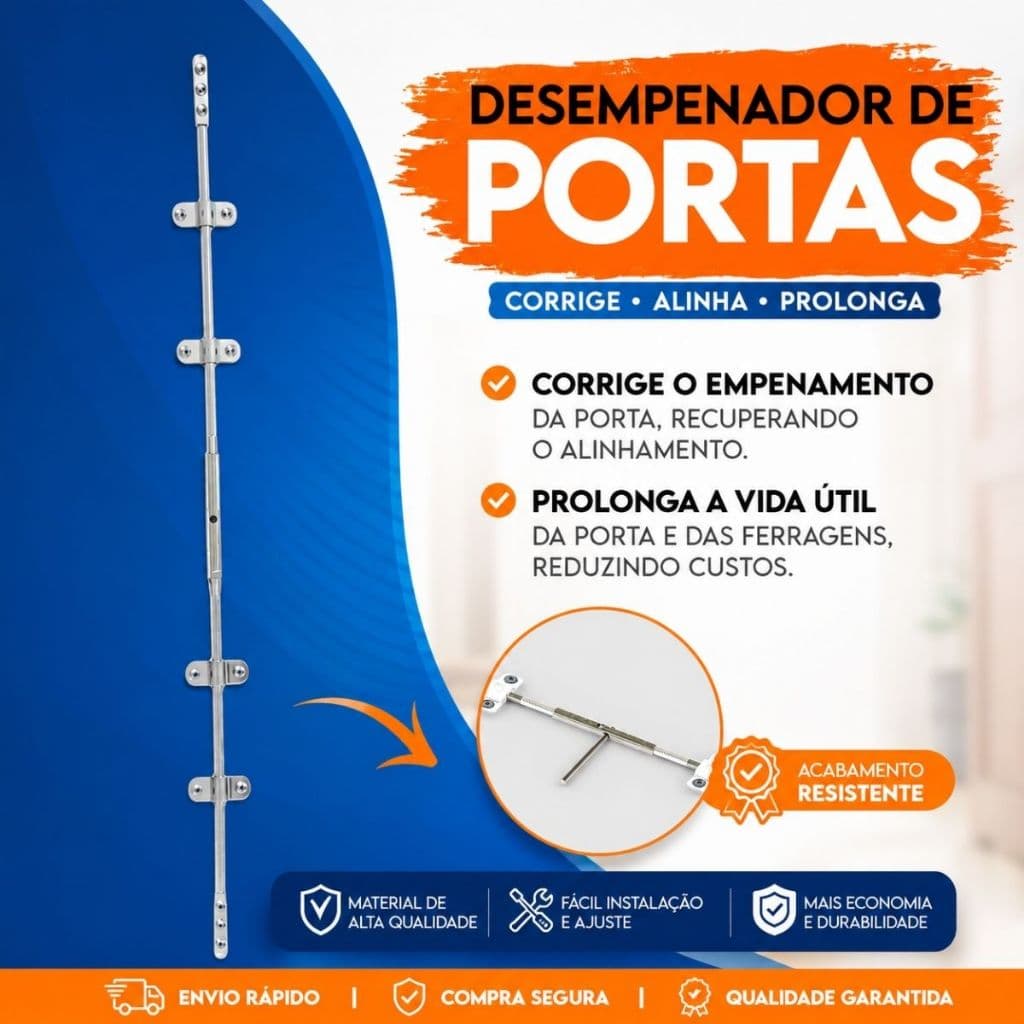 Desempenador Sobreposto Para Portas 5,2 X 1000MM MOD. 940