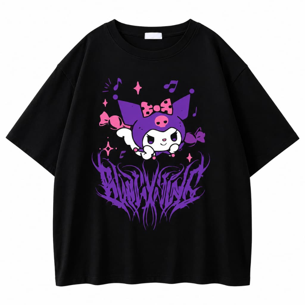 Camiseta Kuromi camisa streetwear Punk Gotica Unissex Premium