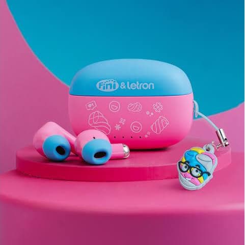 Fone de Ouvido Sem Fio Bluetooth Fini & Letron - Rosa e Azul (Edição Marshmallow)