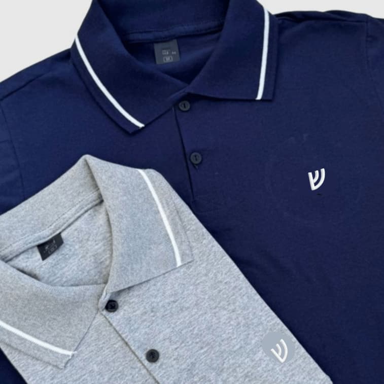 Kit 2 Camisa Polo Masculina 100% Algodão Lisa Básica malha fria  Várias Cores.