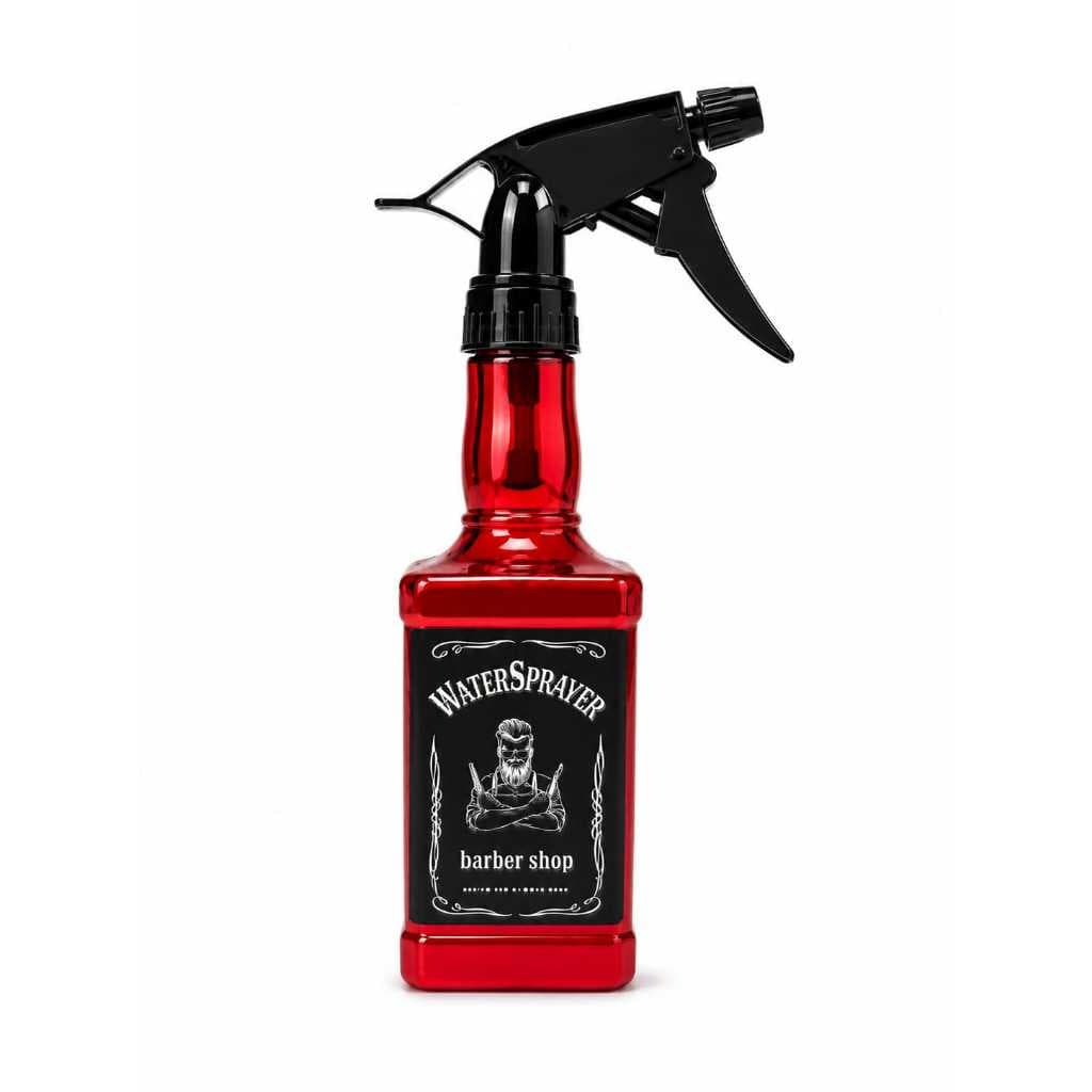 Borrifador de agua para Cabelos e Barba Vermelho Cromado Jack 500ml  cod 623
